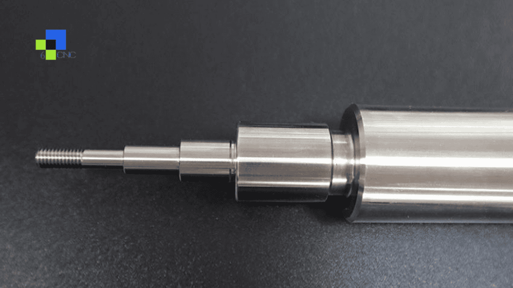 Display of 6 custom CNC-machined shafts