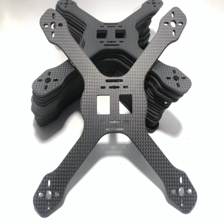 High-quality carbon fiber frames manufactured via CNC machining.
