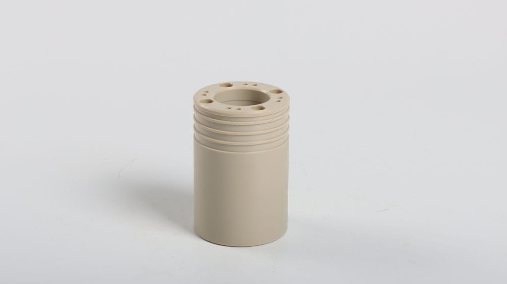 High-quality plastic parts machined using CNC technology, showcasing precision manufacturing processes.