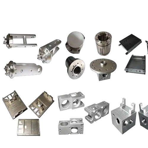 CNC-machined parts made from various metals, suitable for industrial and mechanical applications.