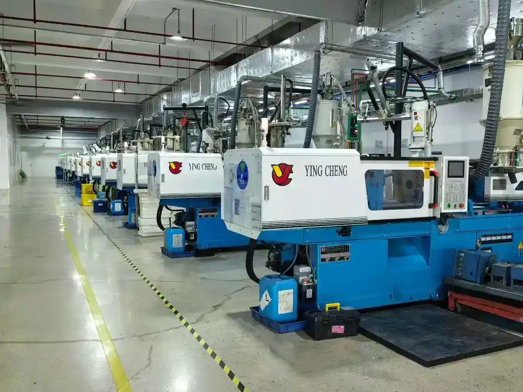 Injection molding machinery is used for the efficient production of plastic parts.