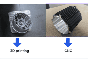 High-precision CNC machined aluminum component with cooling fins for industrial applications.