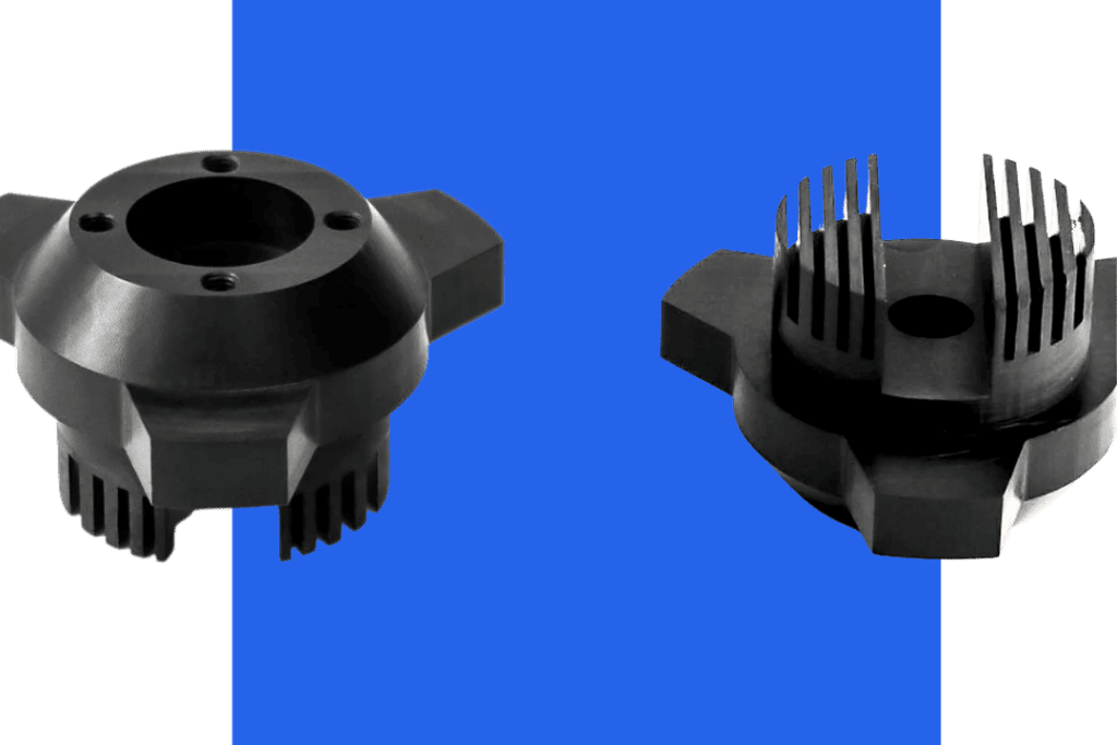 High-Quality CNC Machining Metal Components with Fins.