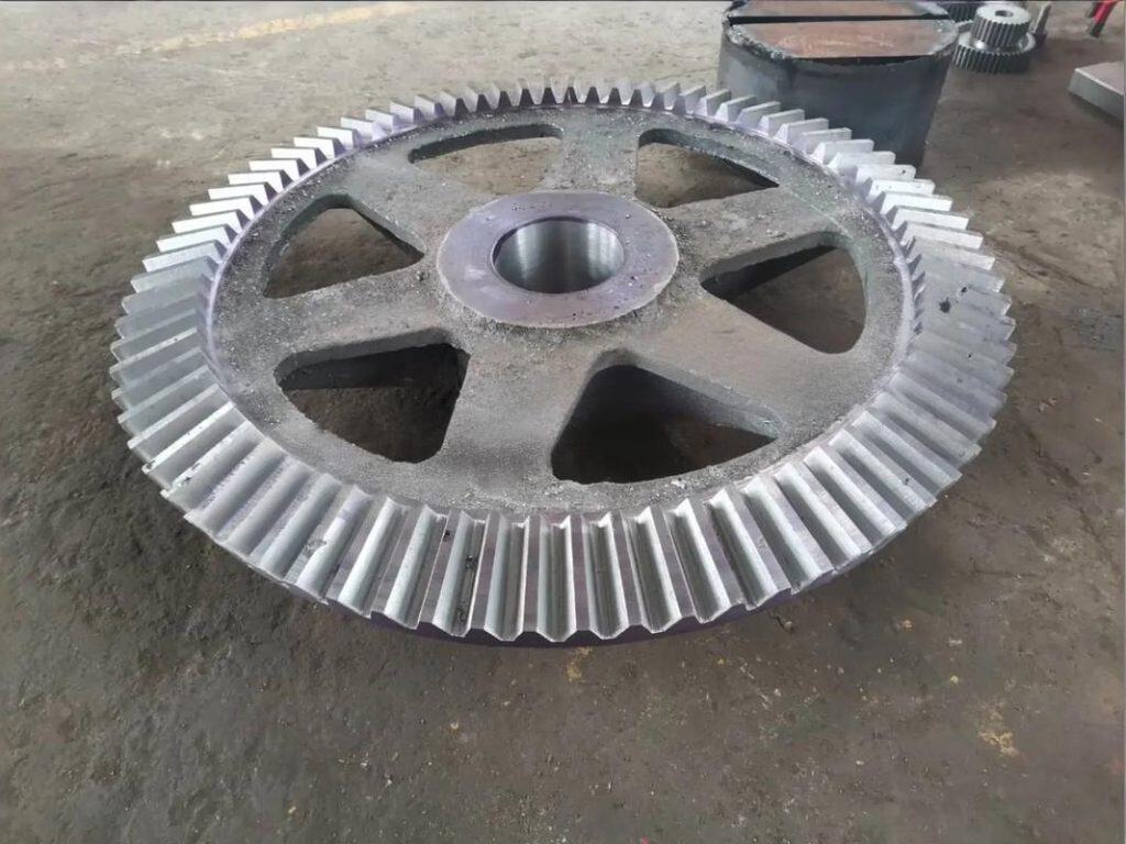 Precision CNC machined gear wheel with detailed teeth for industrial applications.