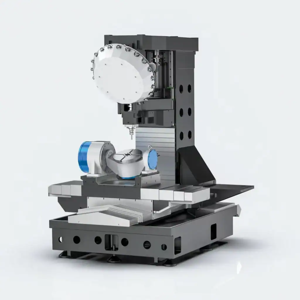Advanced 5-axis CNC machining center for complex parts manufacturing.