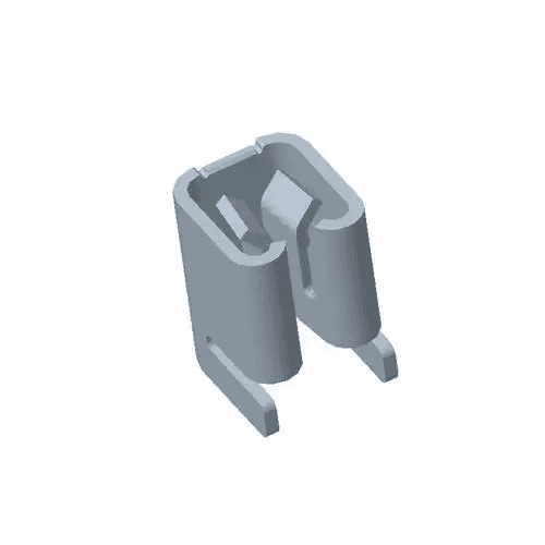 High-precision CNC machined connector component for electronic applications.