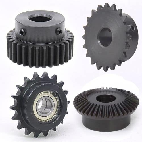 Precision CNC machined gears for industrial applications and gear components manufacturing.