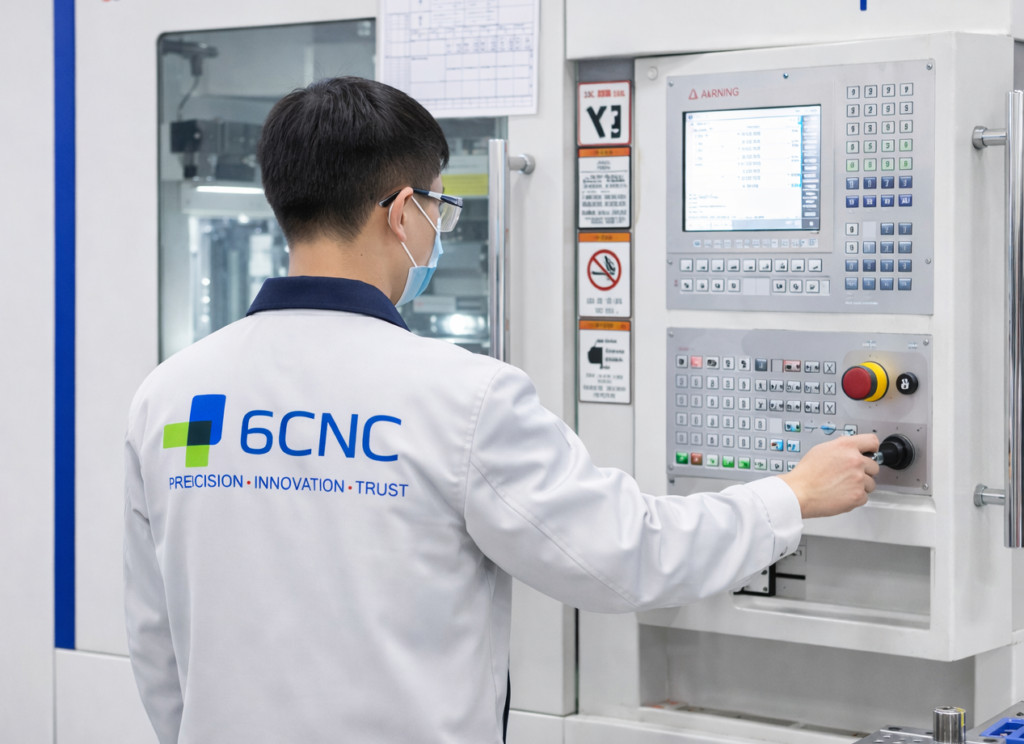 6CNC engineers operating CNC machines