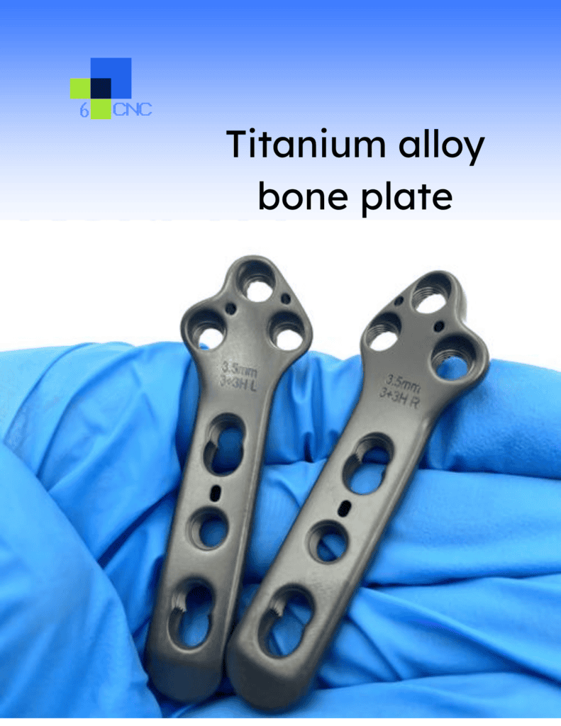 Titanium alloy bone plates for medical orthopedic use, precision CNC machined.