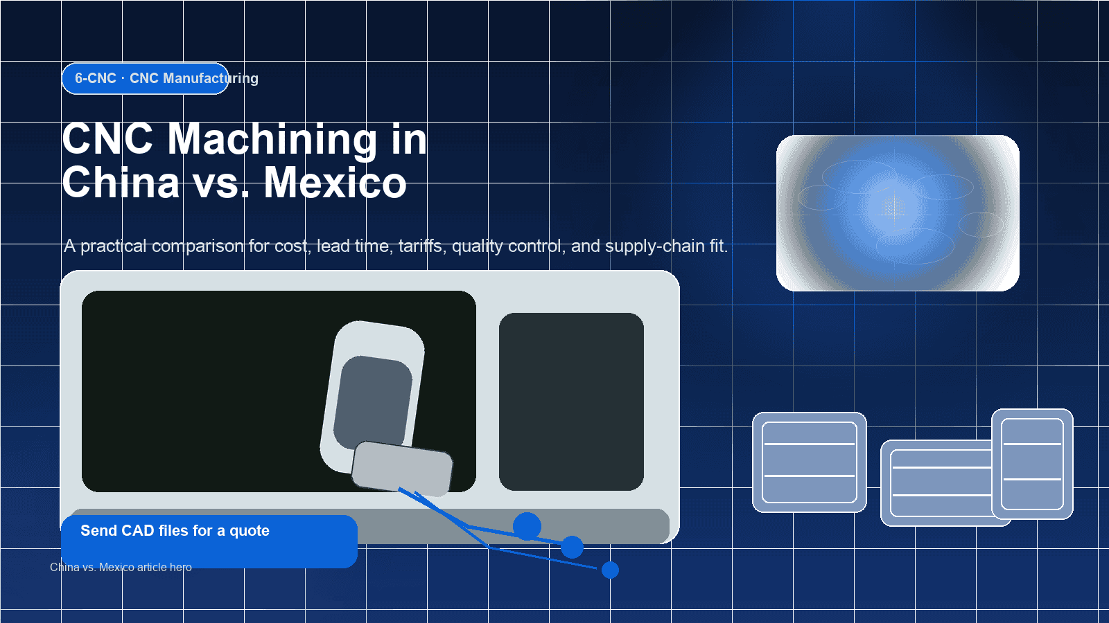 China vs. Mexico CNC machining concept for 6-CNC