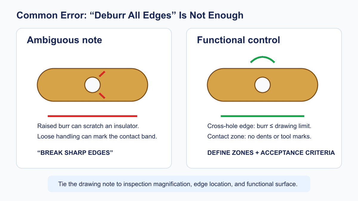 Common connector contact machining errors: cross-hole burr and damage to the electrical contact surface