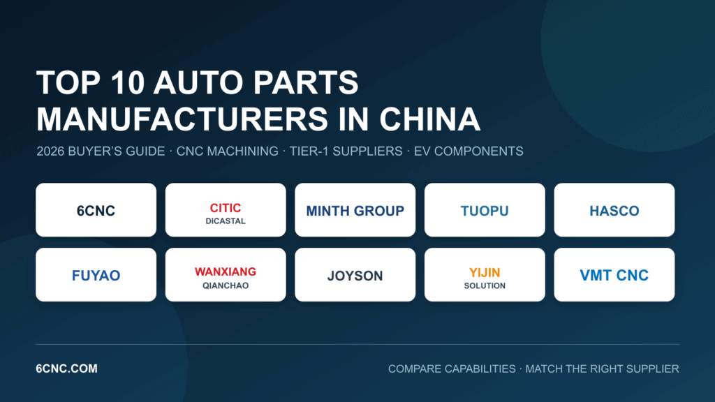 Top 10 auto parts manufacturers in China — 2026 buyer’s guide