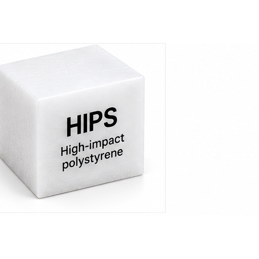 Darstellung des Werkstoffs HIPS / hochschlagzähes Polystyrol