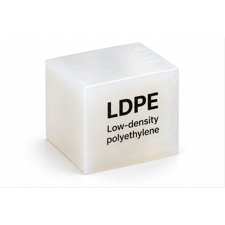 Darstellung des Werkstoffs LDPE / Polyethylen niedriger Dichte