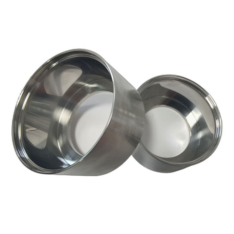 Polished cylindrical components with stepped bores