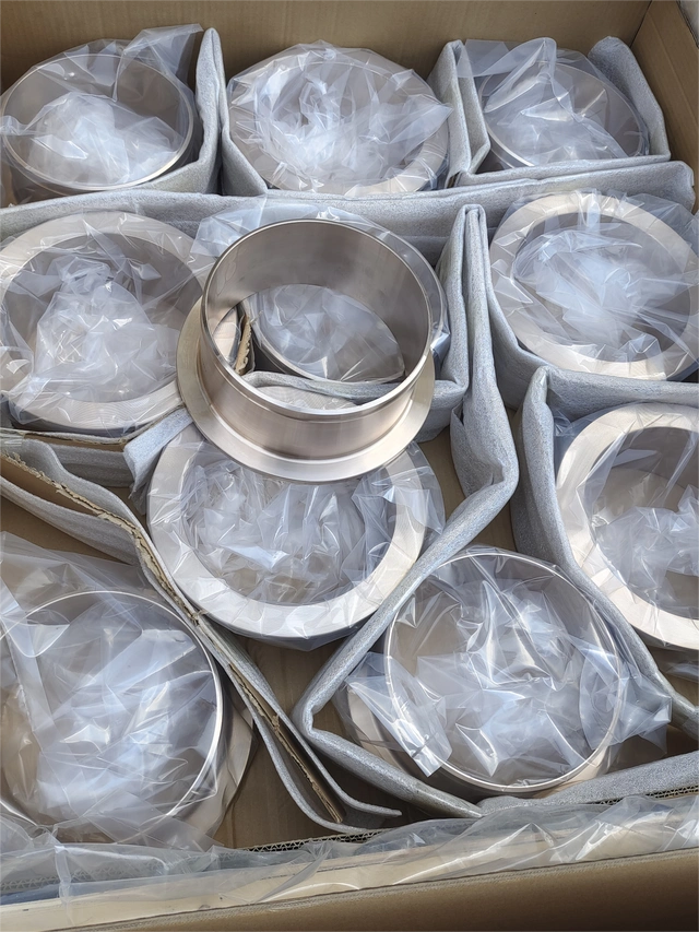 Flanged sleeves individually packed for protection