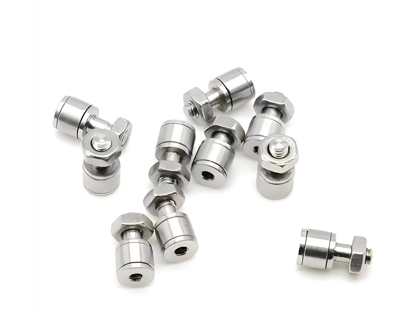 Roller components with threaded mounting studs