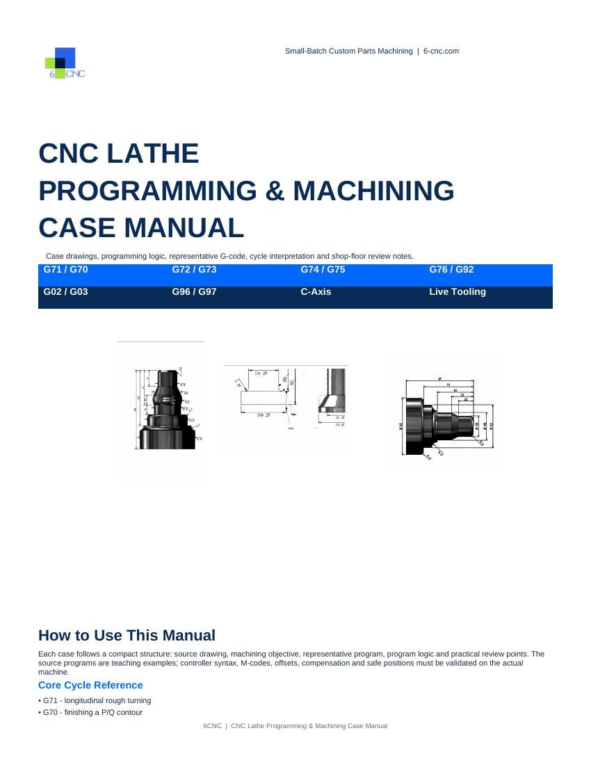 CNC Lathe Programming & Machining Case Manual cover