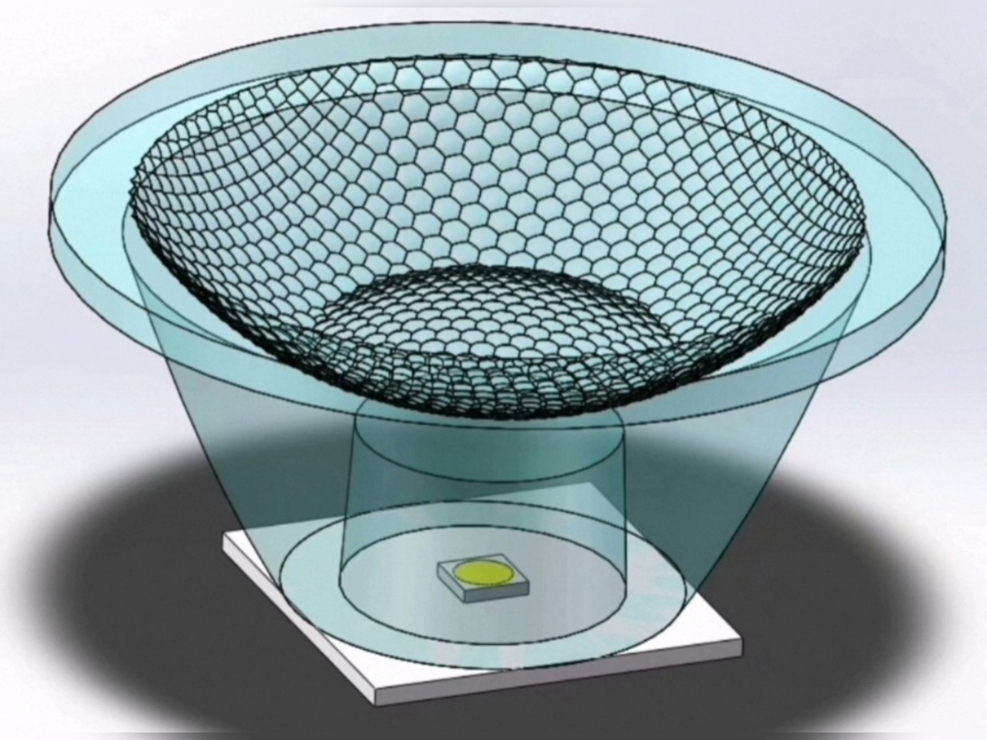 LED optical element cross-section