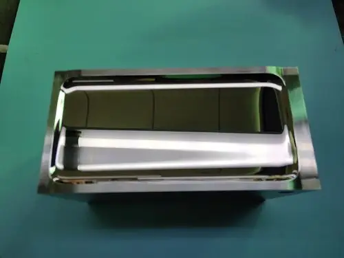 Polished rectangular mold cavity