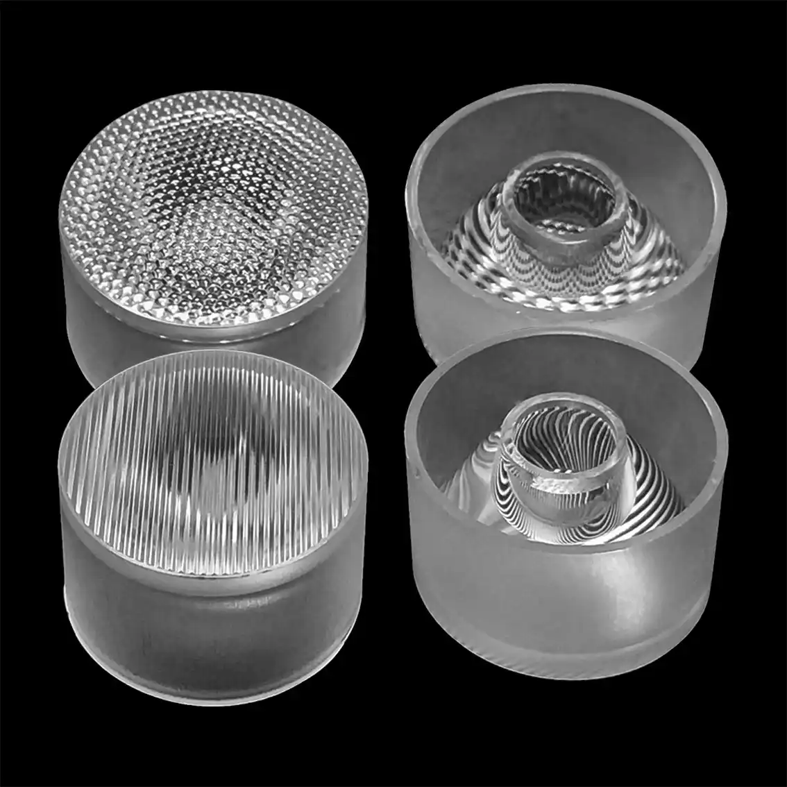 Textured transparent optical elements