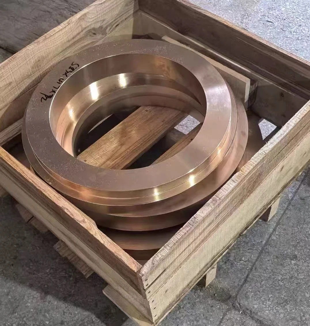 Stepped bronze rings with machined bearing surfaces