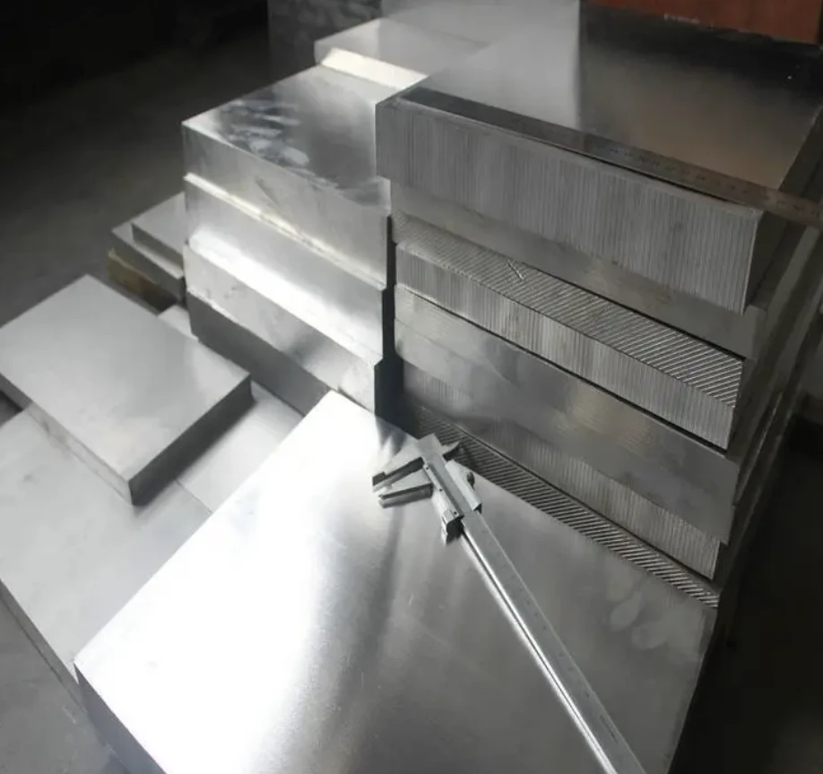 Magnesium rectangular stock prepared for machining